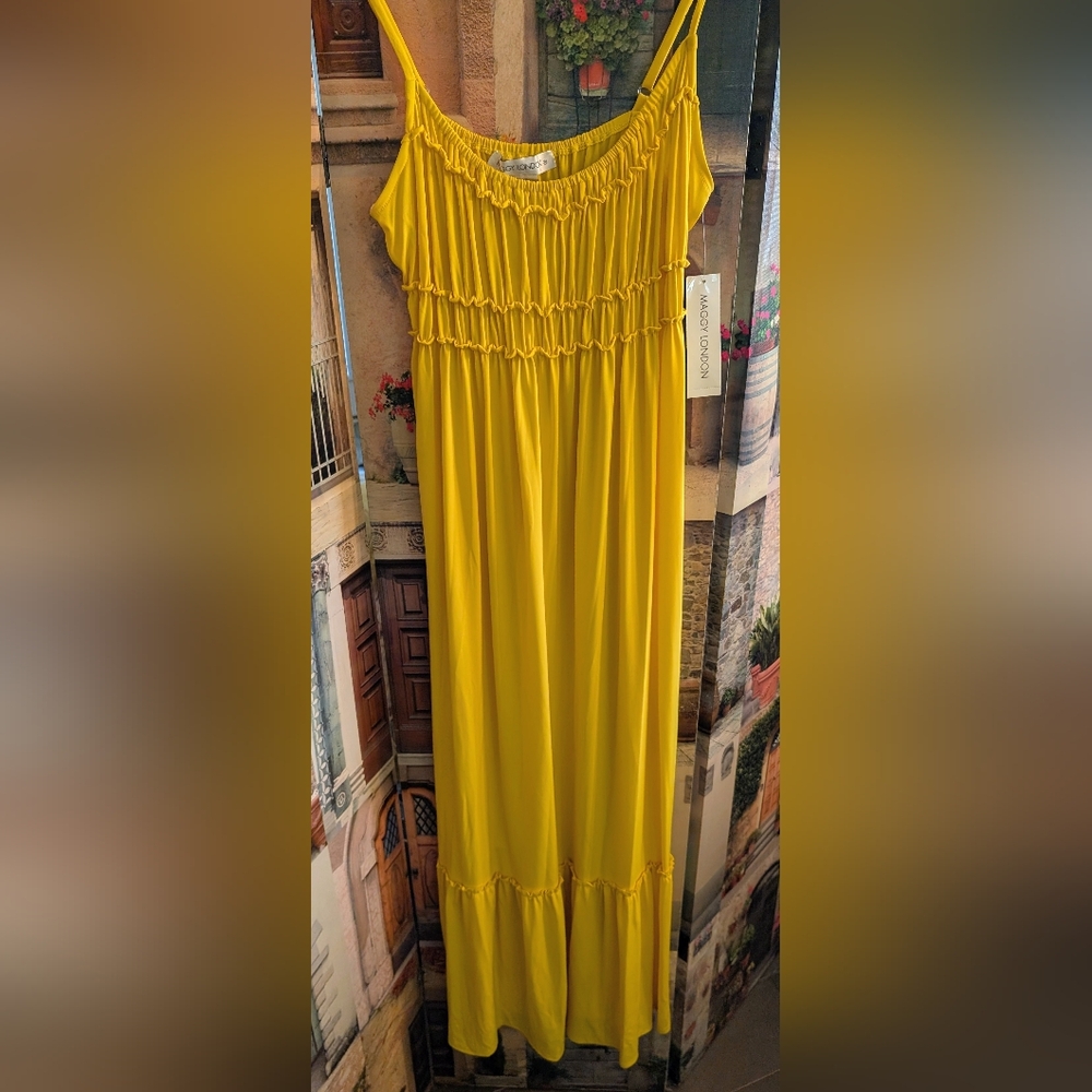 Maggy London Yellow Maxi Dress